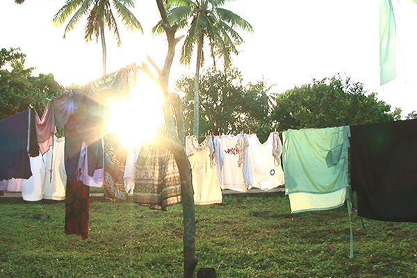 Wäscheleine auf Tonga